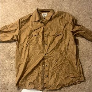 Men's Brown Button-Up Shirt